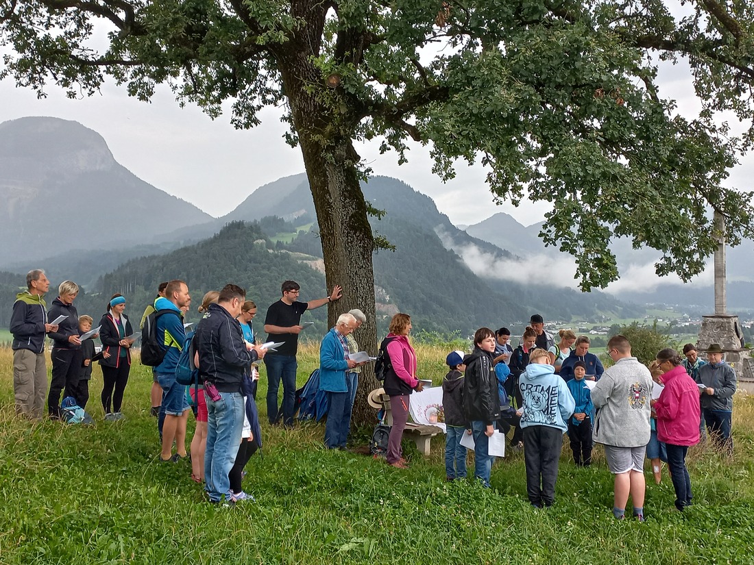 Morgenlob der Pfarre Bruckhäusl in Gottes Schöpfung - dieses Mal beim Grattenbergl.