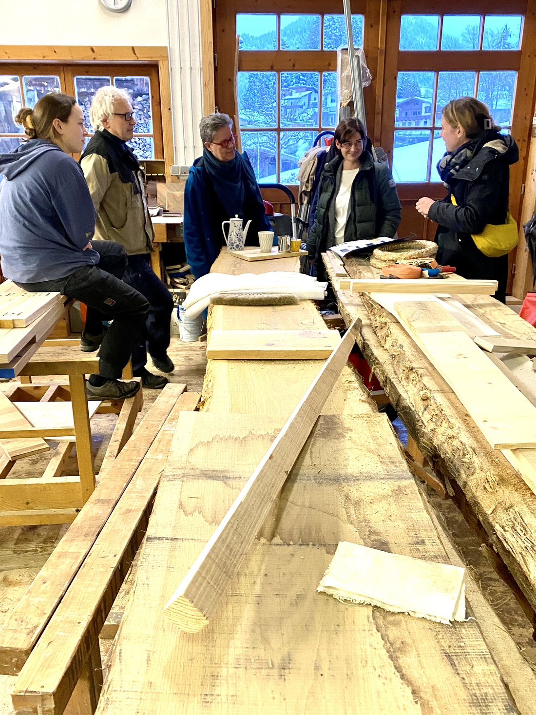 Das Projektteam beim „making of“ (v. l.): Elisabeth und Andreas Widauer, Christiane Moser, Elisabeth Kickenweitz und Ida Widauer (nicht im Bild: Brigitta Wendorff).