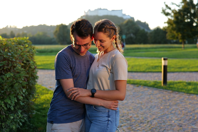 Das junge Brautpaar Tanja Prattes und Benjamin Werdenich freut sich schon auf seine Trauung.